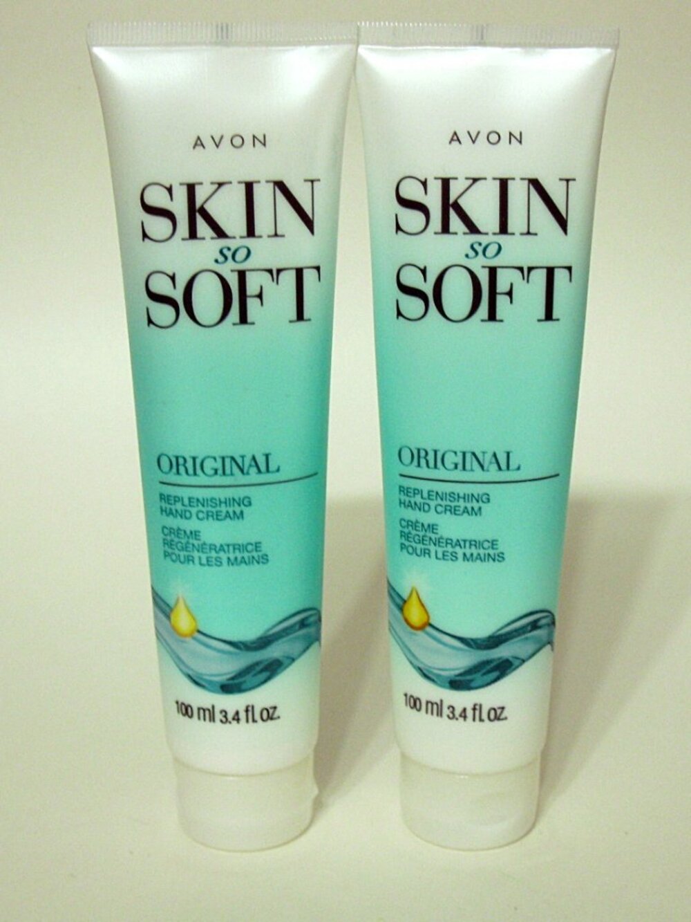 Set of TWO Avon Skin so Soft Original Replenishing Hand Creams 100ml each